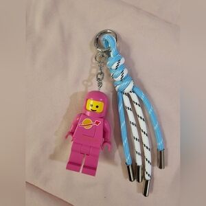 Customized LEGO Spaceman Key Light/Bag Charm - Pink
